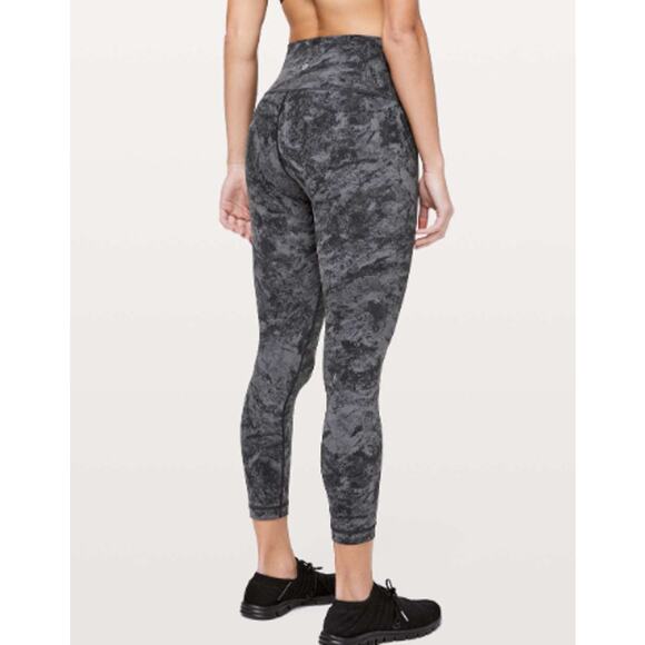 Lululemon Wunder Under High Rise Luxtreme Leggings 20 Marble Wash Titanium - Picture 2 of 8